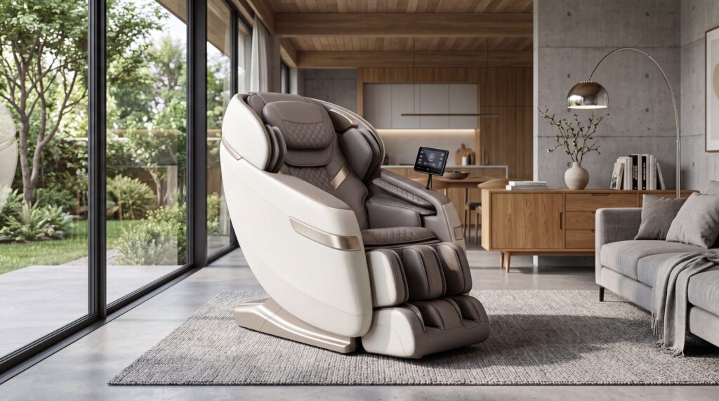 Fauteuil de massage installé chez un client